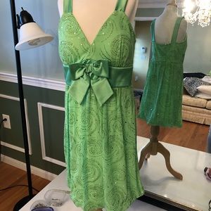 Taboo green sparkly formal dress